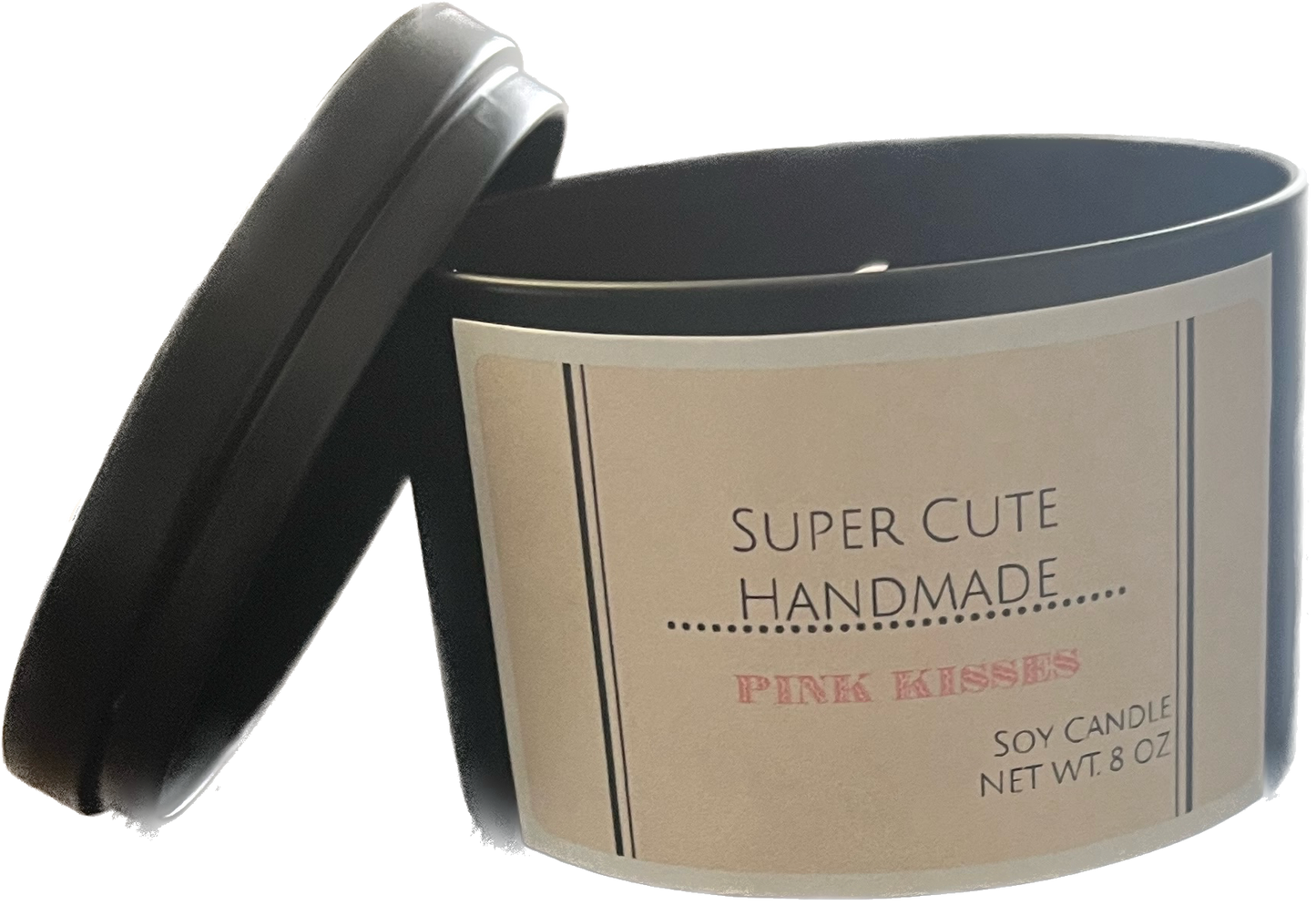 Pink Kisses Crystal Candle