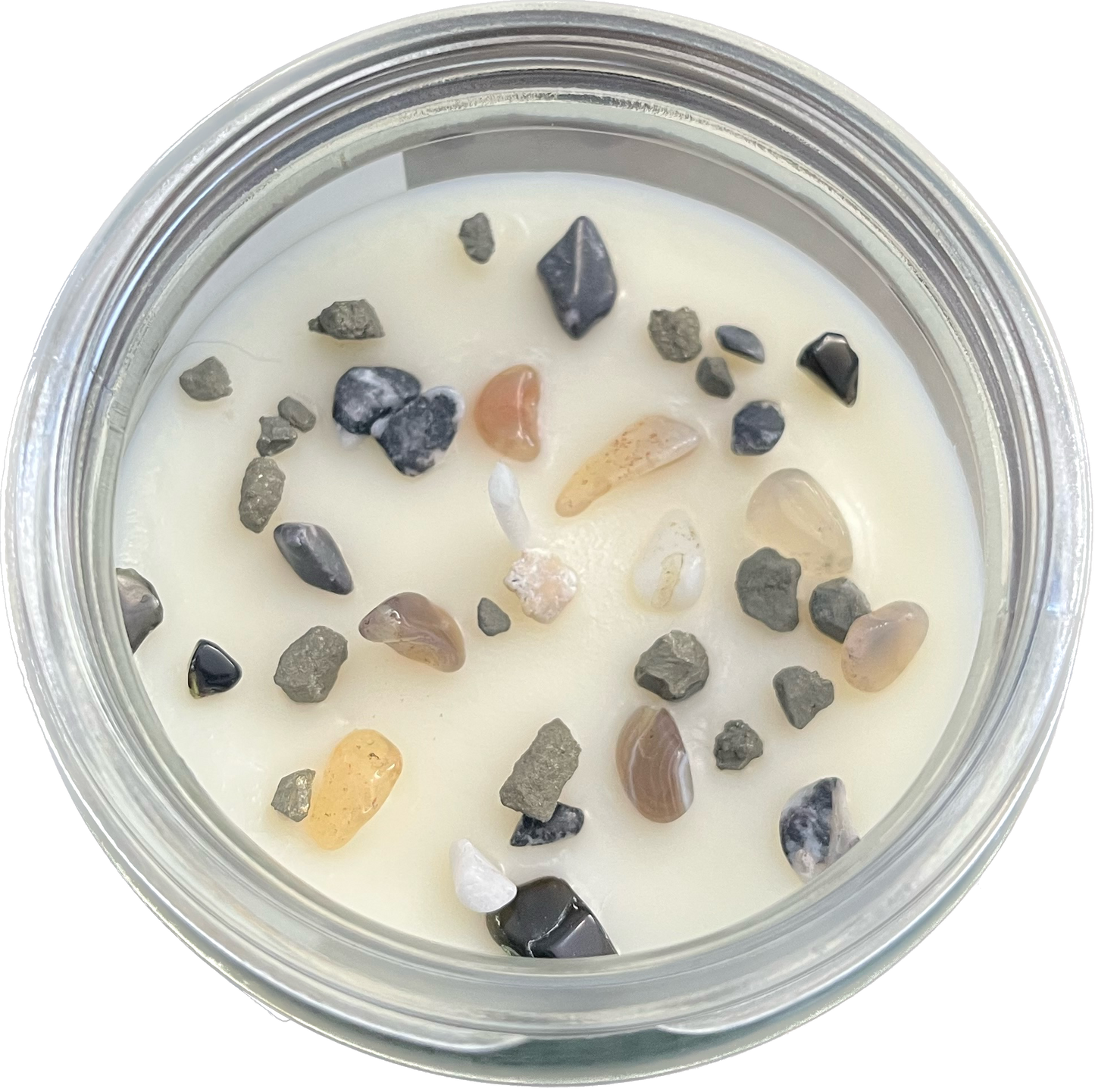 White Sage Crystal Candle
