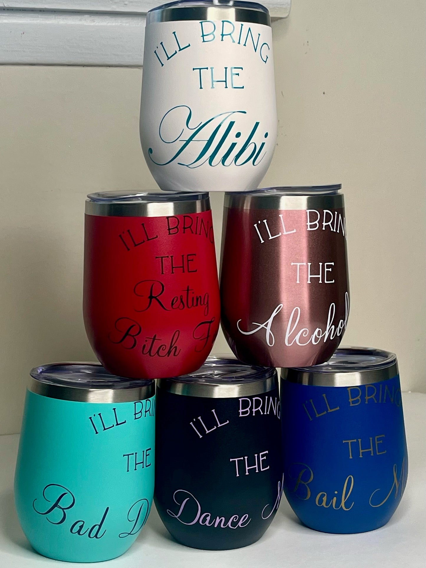 Super Cute Personalized Wine Tumblers